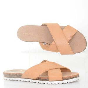Nine West Criss Cross Flat Women's Sandals Vegan‎ Leather